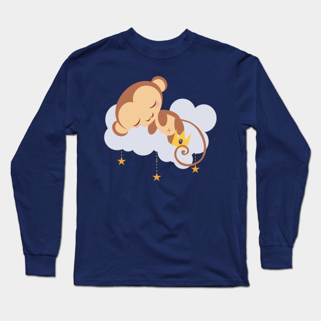 Sleepy Star Monkey Long Sleeve T-Shirt by SaruHime